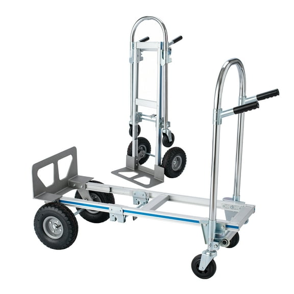 SHZOND 2 in 1 Hand Truck 770 LBS Weight Capacity Heavy Duty Convertible Hand Truck Durable Aluminum and Steel Construction 4 Wheels Hand Truck Dolly