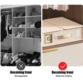 thumbnail image 3 of WRKEKC Clearance Bedding Storage Box with Clear PVC Window, Foldable Fabric Organizer for Sheets, Blankets, and Towels, 3 of 7
