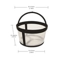 thumbnail image 1 of 4PCS Coffee filter, tea filter, FDA filter, 304 stainless steel mesh, nylon coffee machine filter coffee accessories 4 cups, 1 of 6