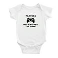 thumbnail image 3 of Player 3 Player 4 Has Entered The Game Funny Newborn Twins Baby Rompers Clothes (White, 0-3M), 3 of 5
