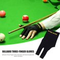 thumbnail image 3 of Guante de billar Snooker Antideslizante Hombres Mujeres Billar 3 Finger Mittens (Negro) Likrtyny  Para estrenar, 3 of 4