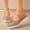 Rose Gold, variant on Hinvhai Womens Wedge Sandals Closed Toe Slingback Ankle Strap Comfortable Casual Summer Wedges Shoes Silver 9(42)
