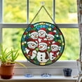 thumbnail image 6 of Pawberry Snowmen Families Window Hanging Stained Glass, Snowmen Families Suncatchers for Windows Stained Glass, Stained Glass Snowmen Families suncatcher, 6 of 7