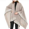 thumbnail image 7 of ASTARIN Winter Women's Cotton Shawl Wrap Poncho Ruana Cape, Cardigan Sweater Open-Front for Spring Fall Winter,Khaki&Beige, 7 of 7