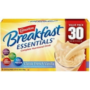 Nestle Carnation Breakfast Essentials - Classic French Vanilla - Drink Mix - 30 Servings Value Pack! - PACK OF 2