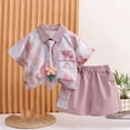 thumbnail image 2 of Qingpeng Kids Summer Tie Dye Short Sleeve Shirt With Necktie And Pocket Shorts Matching Outfit Set for Kids, 2 of 6