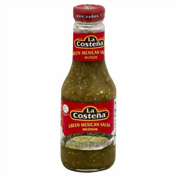 La Costeña Green Mexican Sauce Medium 16.7 oz (Pack of 12)