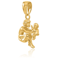 thumbnail image 5 of 14K Solid Yellow Gold Mother Daughter Necklace Chain Pendant Charm, 5 of 10