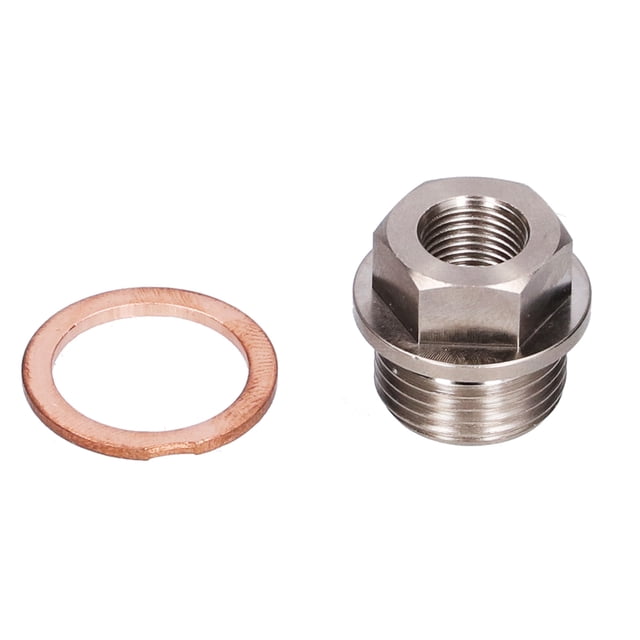 Adapter Sensor Adapter M18x1.5 to 1/8NPT Thread Exhaust Water Temperature Sensor Fitting with Gasket