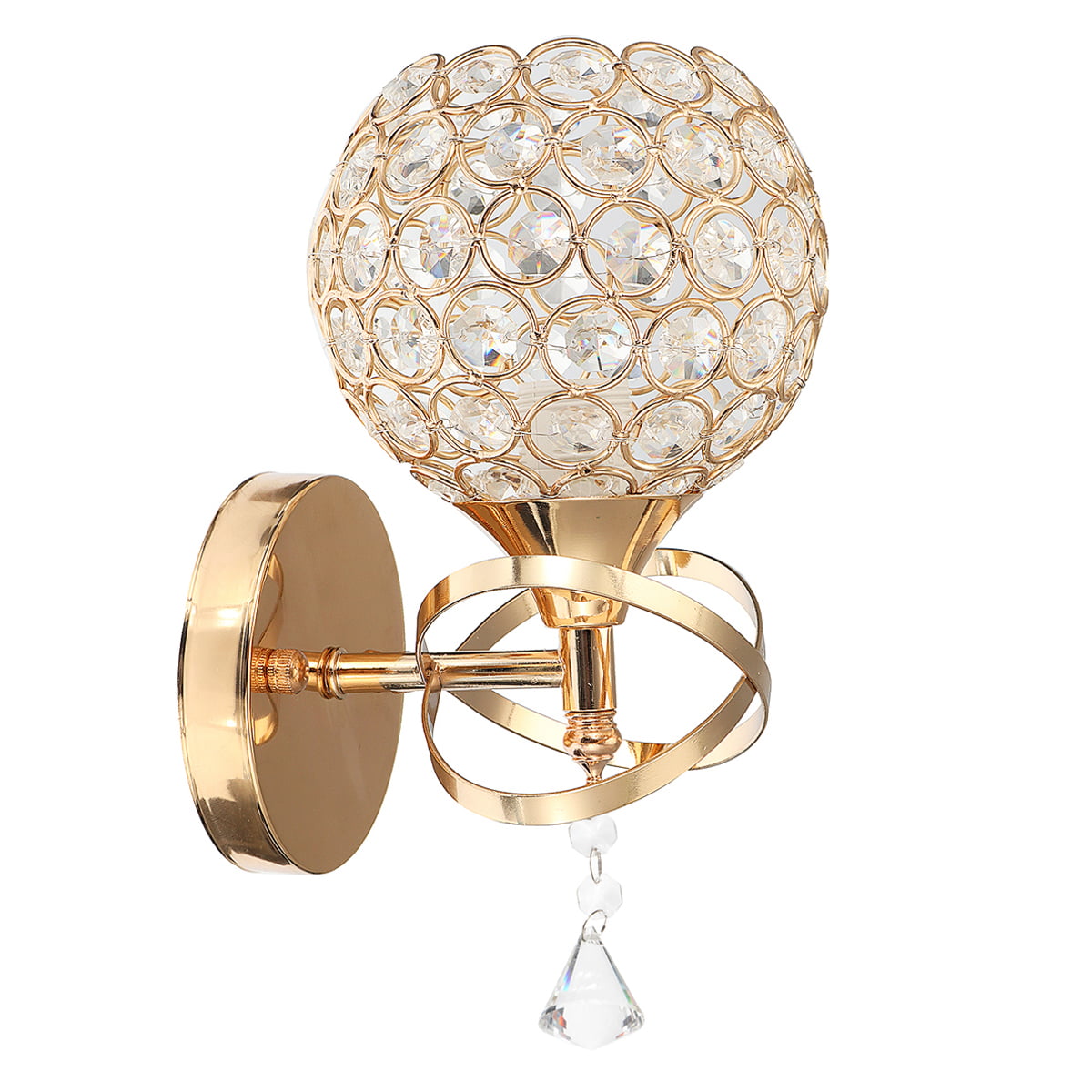 Deluxe Diamond Wall Lamp Crystal Sconce LED Light Bedroom Bathroom Lighting E27 