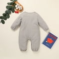 thumbnail image 5 of Zshosam Newborn Girl Clothes Baby Girl Winter Clothes Newborn Coming Home Romper Ruffle Sweater Romper Cute Knitted Jumpsuit Size 0 3 Months,(Grey 0-3 Months), 5 of 9