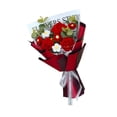 thumbnail image 2 of Guirnalda de flores artificiales tejidas a crochet, ramo de flores preservadas, regalo para esposa Rojo, 2 of 9