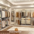 thumbnail image 2 of Homieasy 20.5 - 120'' W Closet System with Hanging Rods(Cut to Fit), Gray, 2 of 6