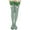 Mint Green, variant on ShomPort 4PCS Women's Striped Knee High Socks With Bow Christmas Striped Thigh High Socks Thin Over The Knee Socks