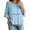 Light Blue, variant on Casual Summer Solid Color Blouse with Flounce Sleeves and Round Neck for Everyday Wear Women Shirts Category, S, Purple