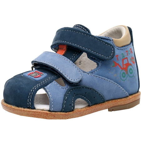 

Ahannie Infant Boys Girls Genuine Leather Sandals with Arch Support Unisex Baby Closed Toe Summer First Walkers Shoes(Infant/Toddler)