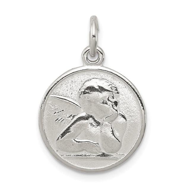 925 Sterling Silver Small Raphael Angel Necklace Charm Pendant Religious