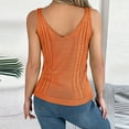 thumbnail image 4 of Women's Round D Neck Sleeveless Knitted Slim Fit Casual Open Navel Vest Womens T Shirts Multiple Pack Space Trashier Shirts Woman Tees Long Sleeve Heat Womens Compression Cold Gear Casual Short Sleeve, 4 of 7