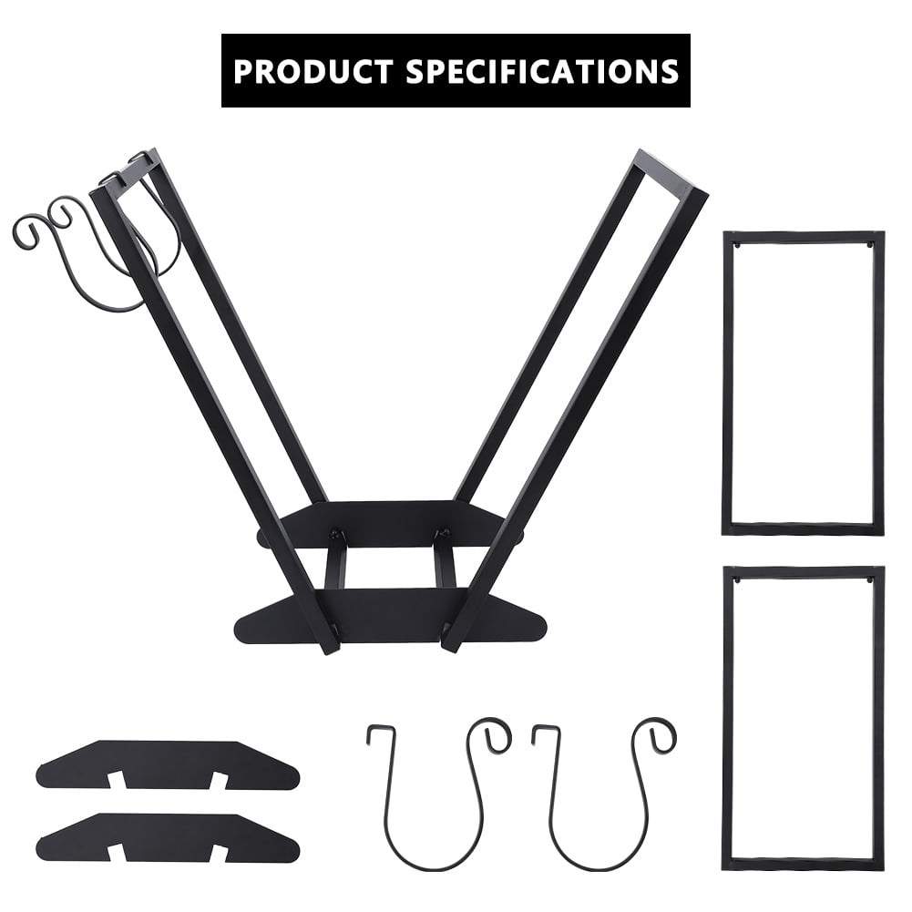 Firewood Rack with Kindling Holder - Indoor or Outdoor Fireplace Log ...