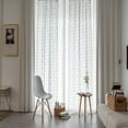 thumbnail image 4 of Anjee White Sheer Curtains for Kids Room, 2 Panels Flower Dot Textured Semi Voile Curtains for Girls Bedroom, 52 x 96 inches, 4 of 10