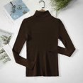 thumbnail image 2 of Pull Col Roulé Femme Base Intérieure Automne et Hiver Manches Longues Chaud Ajusté Couleur Unie Pull Ajusté, 2 of 5