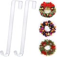 thumbnail image 1 of POINTERTECK Crochets de Couronne pour Porte d'Entrée Crochet de Couronne Transparent sur la Porte 2 Pack Crochet de Porte Non Rayant pour Hall de Noël, 1 of 7