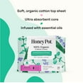 thumbnail image 3 of Honey Pot 100% Organic Cotton Cover Cooling Herbal Infusion Regular Pads, 20 Count, 3 of 15