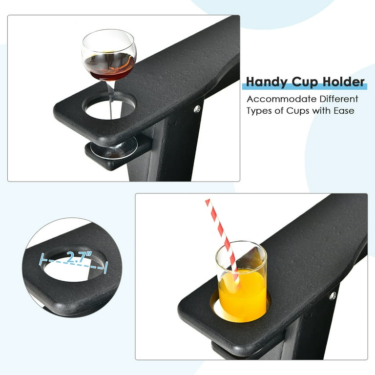 Cup and wine glass holder for adirondack chair sale