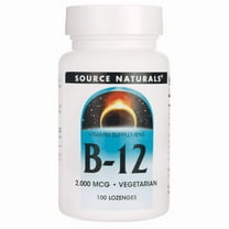 Source Naturals Vitamin B-12 2000 mcg Supports Energy Production 100 Vegetarian Lozenges