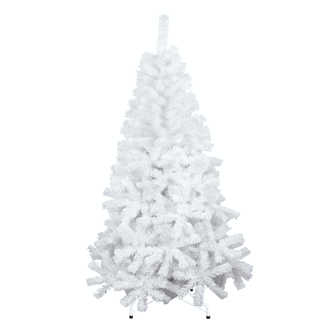 Árbol Pino de Navidad Artificial,Pino Navideño , Blanco, Abeto, Incluye Soporte, 1.90 m Frondoso Stay Elit Minimalista