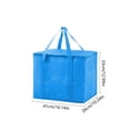 thumbnail image 3 of Leodye 1PCS Non-woven Fabric Large Insulated Cooler Bag, Aluminum Foil Lining Reusable thermal Bag for Picnic Work Travel Food Storage -16.14x12.99x10.24in, 3 of 6