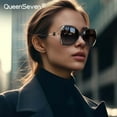thumbnail image 3 of QueenSeven Unisex Stylish Full Frame Polarized Sunglasses Outdoor Travel Retro Sunglasses, 3 of 5