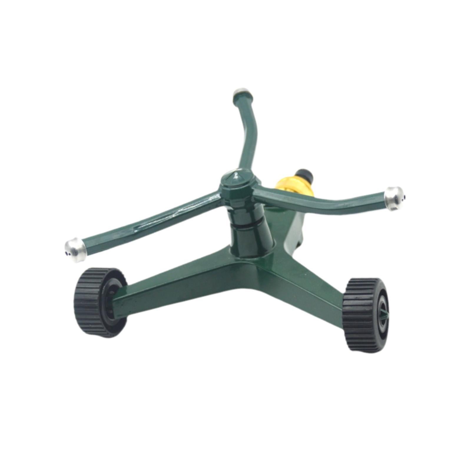 Aymzbd Garden Sprinkler Household with Wheel Base Whirling Sprinkler Lawn Sprinkler for