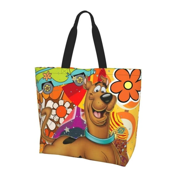 Large Capacity Shoulder Bag Scooby-Doo Tote Bags Shopping Handbag Portable Grocery Travel