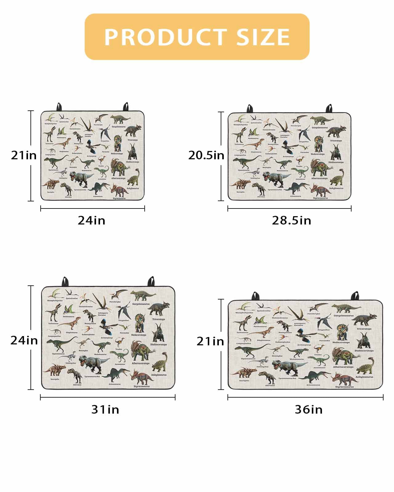 Large Induction Cooktop Protector Mat Dinosaurs Stove Top Covers for Electric Stove, Natural Primitive Wild Animals Beige Decorative Stove Burner Cover Mats, Glass Top Stove Cover