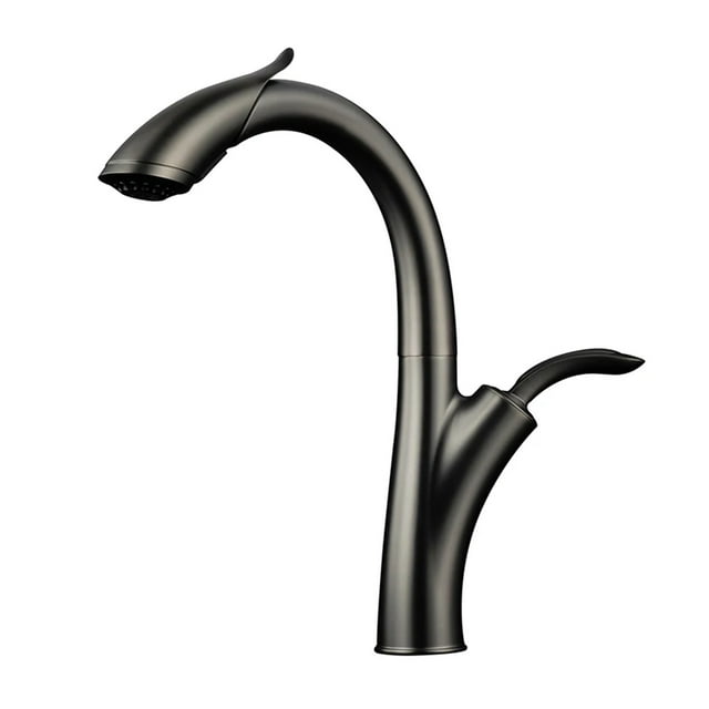 Kitchen Faucet Pull Out Cold And Hot Kitchen Tap, Black Single Hole Single Handle Swivel 360 Degree Water Mixer Tap ,Versatile Features