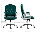 thumbnail image 3 of Vinsetto Chaise de Bureau Capitonnée avec Hauteur Réglable et Fonction d'Inclinaison Vert, 3 of 10