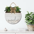 thumbnail image 4 of Eveokoki Out Of Difficulties Grow Miracles Sign Farmhouse Wood Sign Front Porch Decor Rustic Wooden Sign Wall Decor Hanging Wooden Decorations with Bow-Knot for Home Porch Wall Door, 11 x 11 Inch, 4 of 5