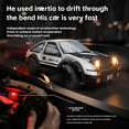 thumbnail image 5 of Remote Control Car 1:64 RC Drift Car with Lights, 2.4GHz High Speed Racing Vehicle for Desktop Racing-White, 5 of 7