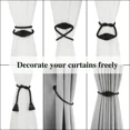 thumbnail image 5 of 4 Pack Magnetic Curtain Tiebacks Rope Weave Curtain Tie Backs Decor Holdbacks, 5 of 6
