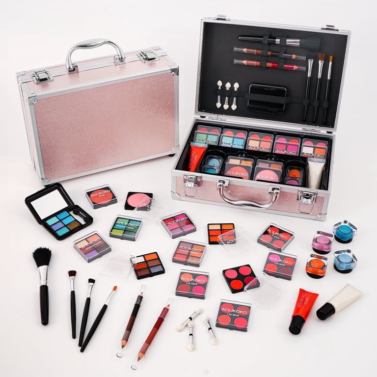 MAQuillAGE セット Miss Rose Makeup Kit for Teen Girls, 46 Eyeshadows, 20 Lip Balms