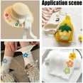 thumbnail image 5 of 96 Pcs 16 Colors Mini Flower Sew on Fabric Patches 15mm (0.59 inch) Embroidery Sewing Appliques, 5 of 5