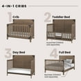 thumbnail image 4 of Child Craft Lucas Crib and Dresser Nursery Set, 4-in-1 Convertible Crib with 3-Drawer Dresser, Dusty Heather, 2-Piece, 4 of 8