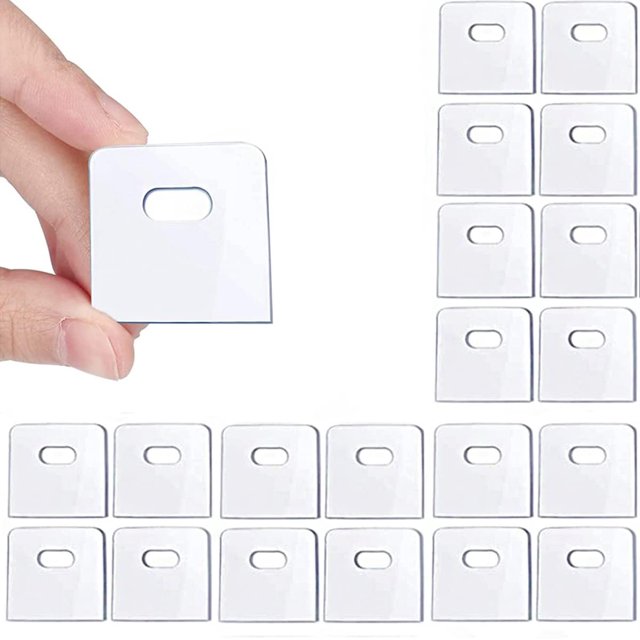 XUTONG 50 Sets/100 Pcs Self-Adhesive Vertical Blind Repair Tabs - Clear Retainer Kit for Damaged Blinds