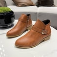 thumbnail image 3 of JUSLIO Boots for Women,Chunky Heel Boots Fashion Casual Zipper Comfort Solid Color Round Toe Plus Size Boots, 3 of 9