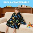thumbnail image 5 of Game Controller Black Pattern Lamb Fleece Blanket Hoodies for Teens ,Teens Oversize Sherpa Wearable Hooded Blanket Sweatshirt with Super Pockets, 5 of 6