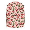 thumbnail image 4 of Uootdi Plus Size Clothes for Women Fall Long Sleeve Shirts Floral Printed Gift Peplum Flowy Pleated Gradient Front Crew NeckCasu al, 4 of 6