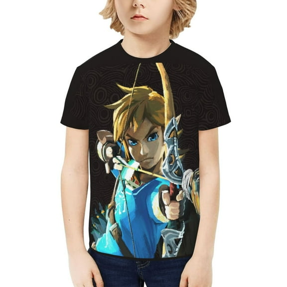 The Legend Of Zelda Kids T-Shirt 3d Printed Graphic T-Shirts Boys And Girls Short Sleeve Shirts For Youth Kids X-Small