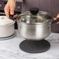 thumbnail image 3 of Trivet Mats Set for Hot Dishes, 3 Heat Resistant Pot Holders Kitchen Counter, Table, Home Essentials, Anti Stain Hot Pads Plate Mats for Hot pots and Pans, 7 Inches, 3 of 8