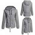 thumbnail image 5 of Women Spring Jacket, Fashion Waterproof Jacket, Insulated Coat Windbreaker Outdoor (Dark Blue), 5 of 6